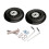 Luggage Caster Wheels Black 80mm x 24mm 2 pcs 4