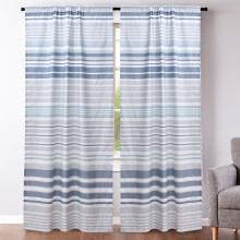Levtex Truro drape panel 55x84 in boho floral orange teal