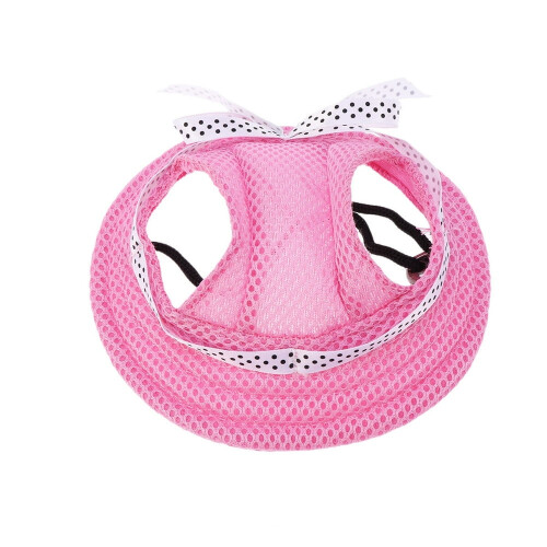 Cappello da sole per cani LEEYNEER in rete rosa taglia M
