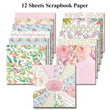 Papier scrapbooking bleu foncé 30x30cm 12 feuilles