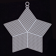 Star-shaped plastic canvas blanks for DIY crafts 12 pcs