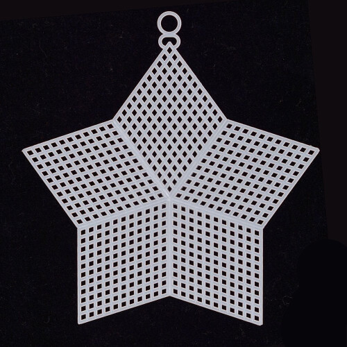Star-shaped plastic canvas blanks for DIY crafts 12 pcs
