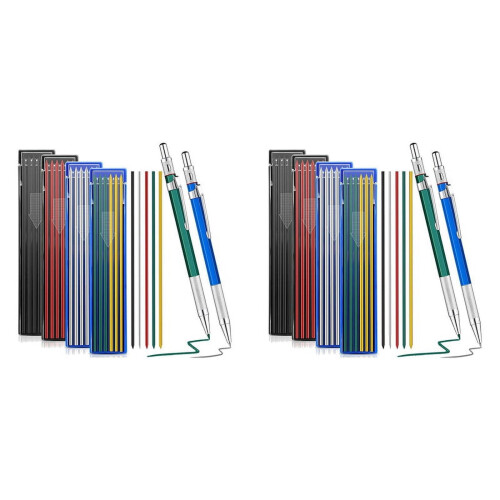 Welding Pencil Set Metal Mechanical Pencil with 96 Round