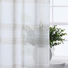 Green Buffalo Plaid Kitchen Curtains Set of 2