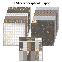 Scrapbook Paper Light Green 30x30cm 12 Sheets