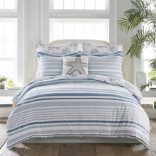 Levtex Home Truro Euro Sham 26x26 tuumaa Tropical Coral Sinivihreä