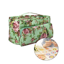 Knitting tote bag for yarn, needles, and crochet hooks