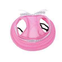 LEEYNEER cappello da sole per cani in rete con fori per le orecchie, taglia M, rosa