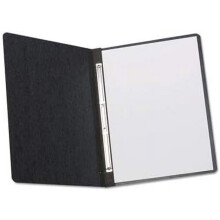 Lot de 2 couvertures de rapport en carton pressé, fermeture à 2 broches, format lettre, capacité de 7,6 cm (3 pouces), noir.