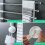 LNKOO Wall Mounted Swing Towel Rack 4-Bar Rotatable 3