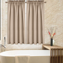 Tier Curtains Waffle Weave White 30 in x 24 in Set of 2