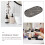 Ceramic marble-pattern tray black 1 piece 2