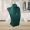 Support buste à bijoux en velours vert 30 cm 3
