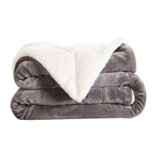 Jazz Grey lambswool blanket twin size thickened