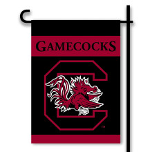BSI Products - S. Carolina Gamecocks 2-seitige Gartenflagge & Kunststoffstange mit Saugnäpfen - USC Football Stolz