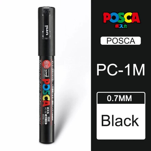 POSCA marker pen water-based 0.7 mm black 1 piece