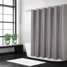 Cortina de ducha para cabina de ducha de 40x72 pulgadas, color topo, similar al lino, 240 g/m²