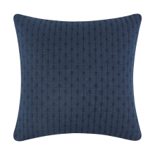 Pernă decorativă Levtex Home cusătură în cruce, bleumarin, 45x45 cm