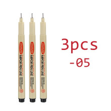 Micron Pigment Liner Pen Set for Art Sketching 0.5mm 3pcs
