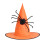 Heksehat ornament foldbart Halloween-tilbehør 1