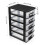 Storage Cabinet Plastic Drawer Organizer 5 Layers Black 2