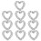 Small Heart Nail Charms Rhinestone 10pcs 1