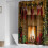 Christmas shower curtain polyester 72x72 inches 1