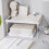 White wire stacking shelf foldable space-saving 3-tier 8