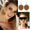 Round Sublimation Blank Earrings Wood with Hooks 36 pcs 6