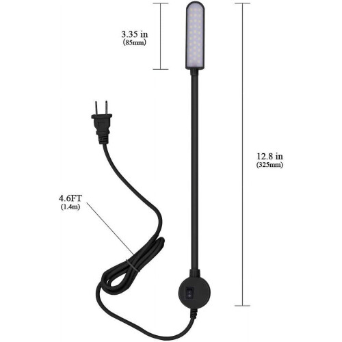 Luz de trabalho magnética LED POWKER com haste flexível 30 1