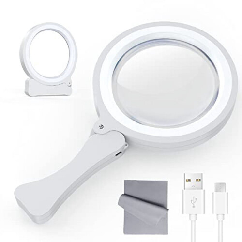 Formhéadaitheoir léitheoireachta le solas LED fillte 3X agus 6X