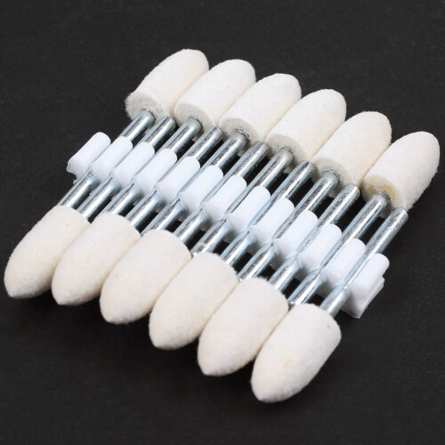 Polishing Buffing Tool Conical Felt 24 pcs 8.5mm 3mm Shank 1