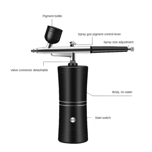 Kit aérographe avec compresseur sans fil rechargeable (1 kit) 1