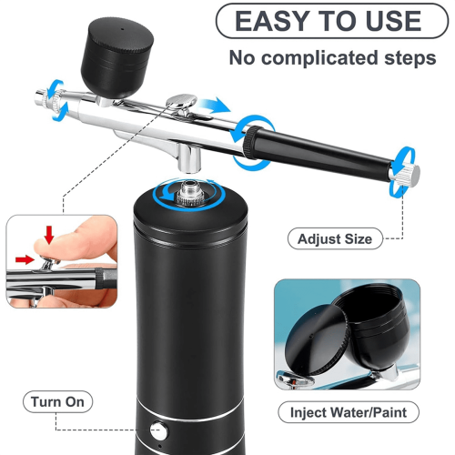 Ledningsfrit airbrush-sæt med genopladelig kompressor 1