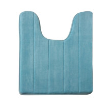 Leott U-Shaped Memory Cotton Toilet Mat Dark Blue 1 Piece