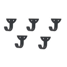 Leott Decorative Wall Hooks Black 5-Pack with Screws