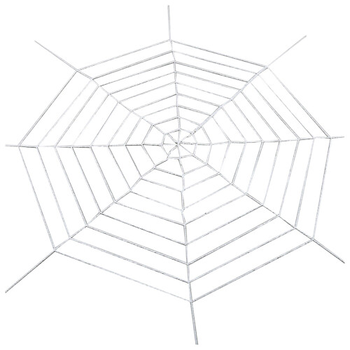 Halloween Spider Web Decoration White 11.8 Ft Circular