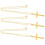 Colar com pingente de cruz de plástico dourado (3 peças) 6