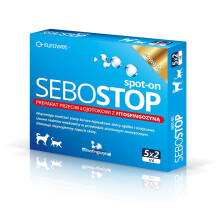 EUROWET Sebostop Spot-on - anti-seborrhea product for dogs and cats - 5 x 2 ml