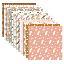 Bloc de papel para álbumes de recortes, cartulina con bonitos estampados, 24 hojas.