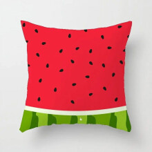 Cotton Linen Pillow Case Watermelon Banana Print 2 pcs