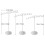 Earring Tree Stand Metal White 3 Pieces 6