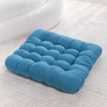 Floor Cushion Cotton Linen Square 15.7 x 15.7 x 0.8 in