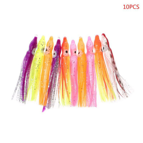 WINDLAND plastic squid skirt trolling lures 10 pcs
