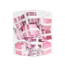 Christmas tree small gift boxes hanging ornaments pink 12