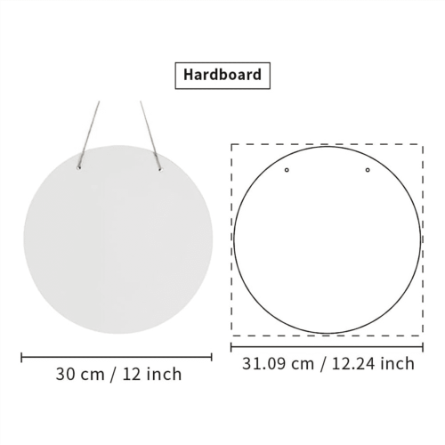 Sublimation Door Hanger Blanks White Hardboard 6 pcs 1