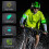 OUSITAI LED reflecterende armband groen USB oplaadbaar 4