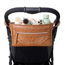 Itzy Ritzy Verstellbarer Kinderwagen Caddy und Organizer Tasche mit Reißverschlussfach und 2 Innenfächern