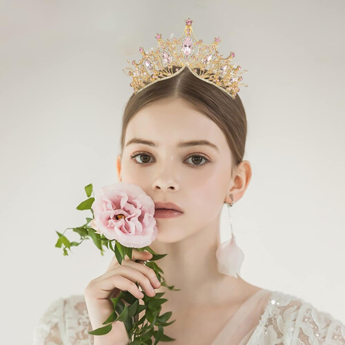 Black Baroque Queen Crown with Crystals, Gothic Tiara for 1