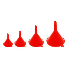Small Red Funnel Set 4-Piece Portable Household Oil Funnel